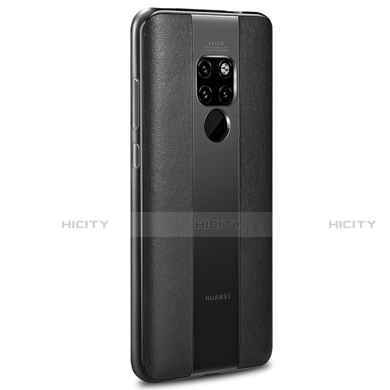 Funda Silicona Goma de Cuero Carcasa H03 para Huawei Mate 20 X 5G Negro