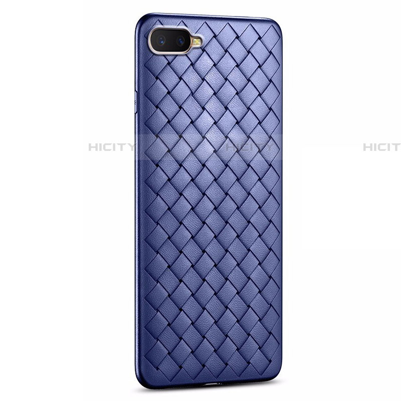 Funda Silicona Goma de Cuero Carcasa H03 para Oppo RX17 Neo Azul