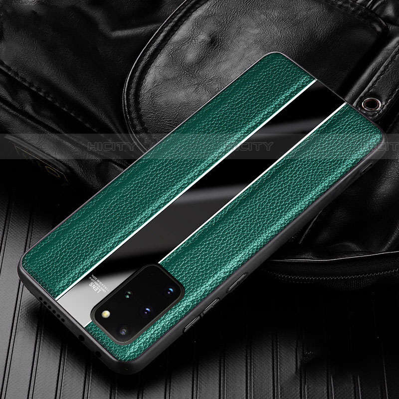 Funda Silicona Goma de Cuero Carcasa H03 para Samsung Galaxy S20 Plus Verde