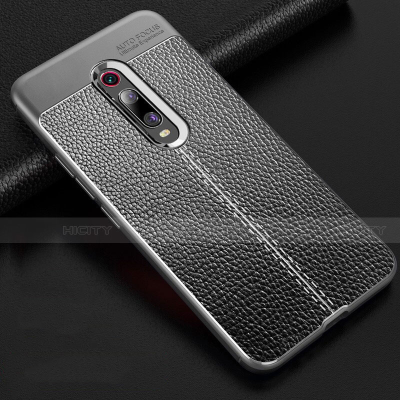 Funda Silicona Goma de Cuero Carcasa H03 para Xiaomi Mi 9T Gris