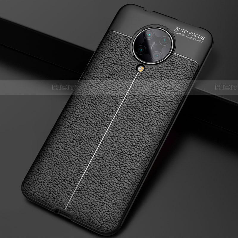 Funda Silicona Goma de Cuero Carcasa H03 para Xiaomi Poco F2 Pro Negro