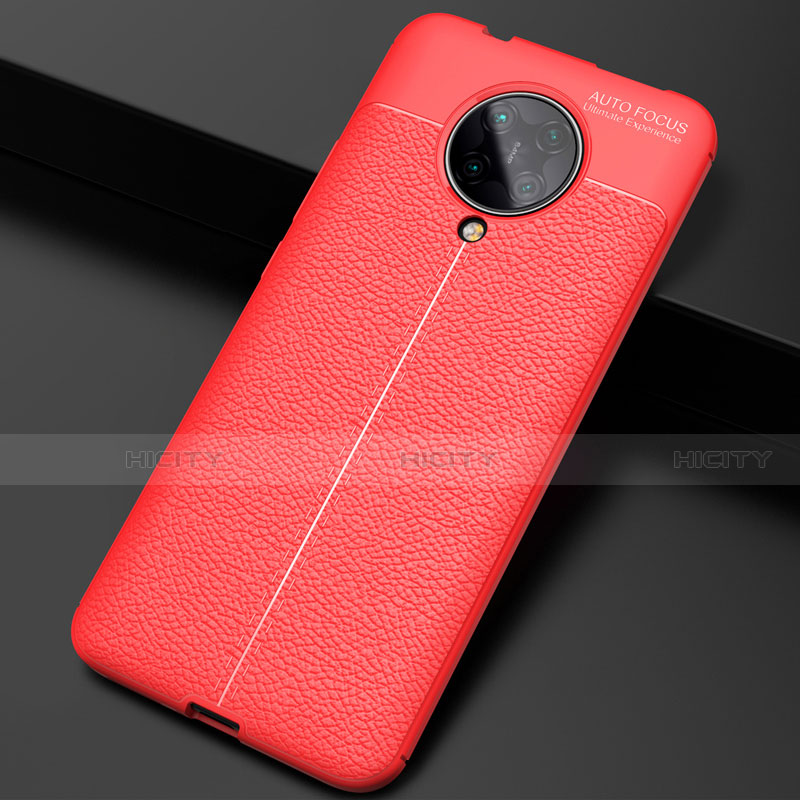 Funda Silicona Goma de Cuero Carcasa H03 para Xiaomi Redmi K30 Pro Zoom Rojo