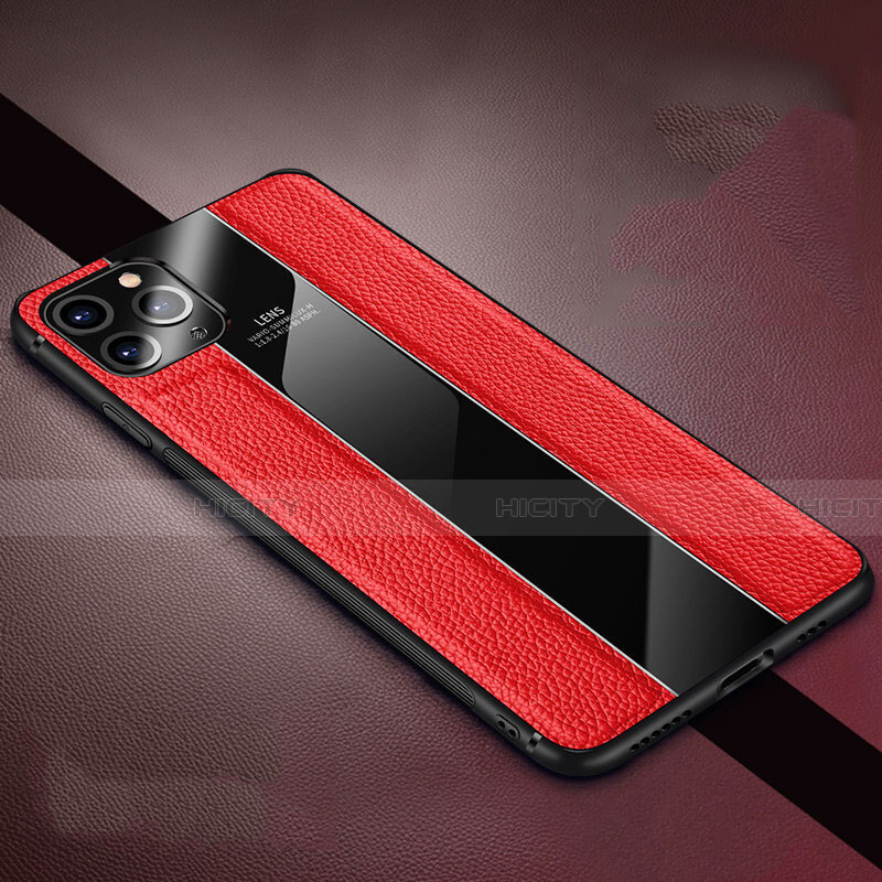 Funda Silicona Goma de Cuero Carcasa H04 para Apple iPhone 11 Pro Rojo