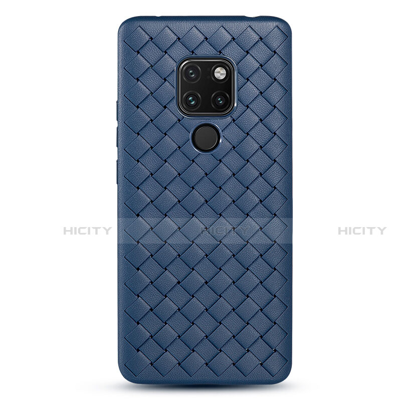 Funda Silicona Goma de Cuero Carcasa H04 para Huawei Mate 20 X 5G Azul