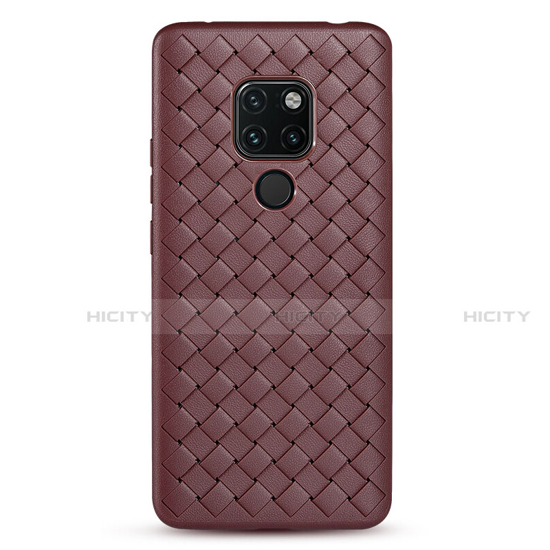 Funda Silicona Goma de Cuero Carcasa H04 para Huawei Mate 20 X 5G Marron