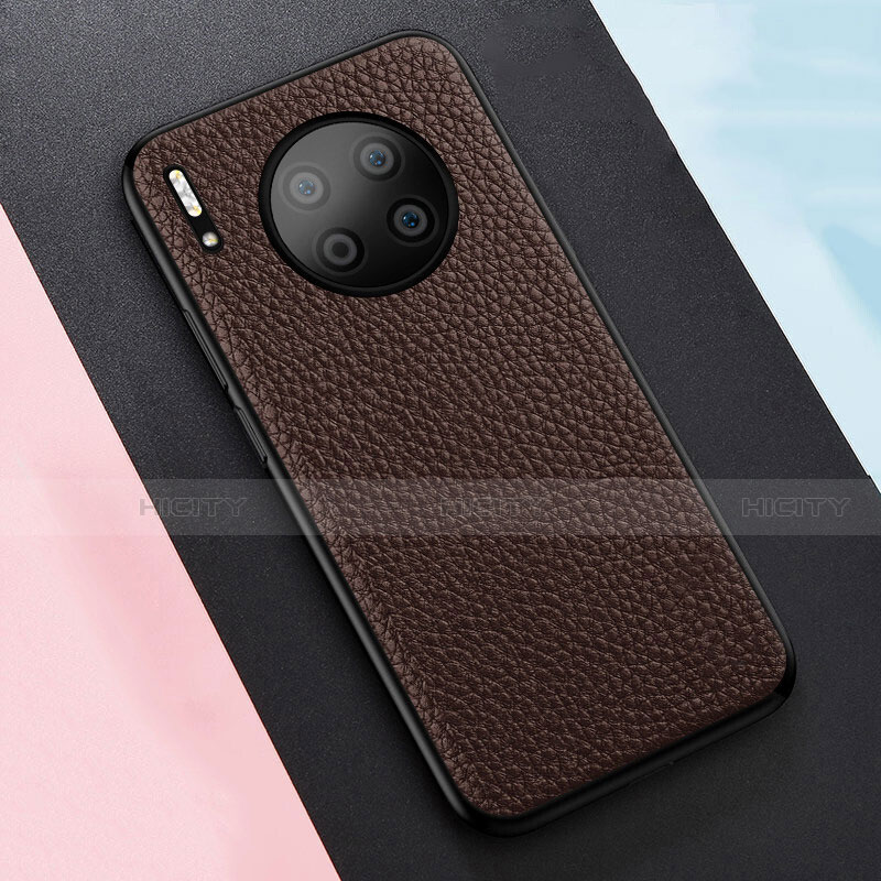 Funda Silicona Goma de Cuero Carcasa H05 para Huawei Mate 30 Pro 5G Marron