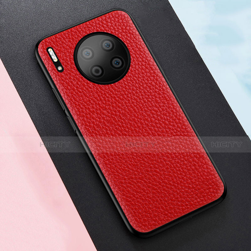 Funda Silicona Goma de Cuero Carcasa H05 para Huawei Mate 30E Pro 5G Rojo