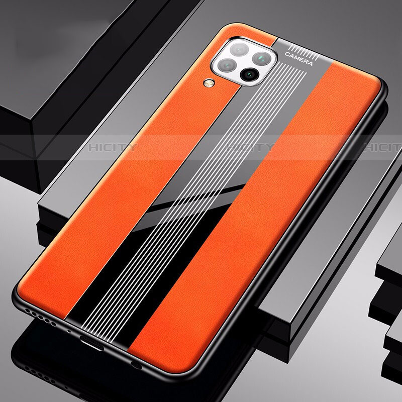 Funda Silicona Goma de Cuero Carcasa H05 para Huawei P40 Lite Naranja