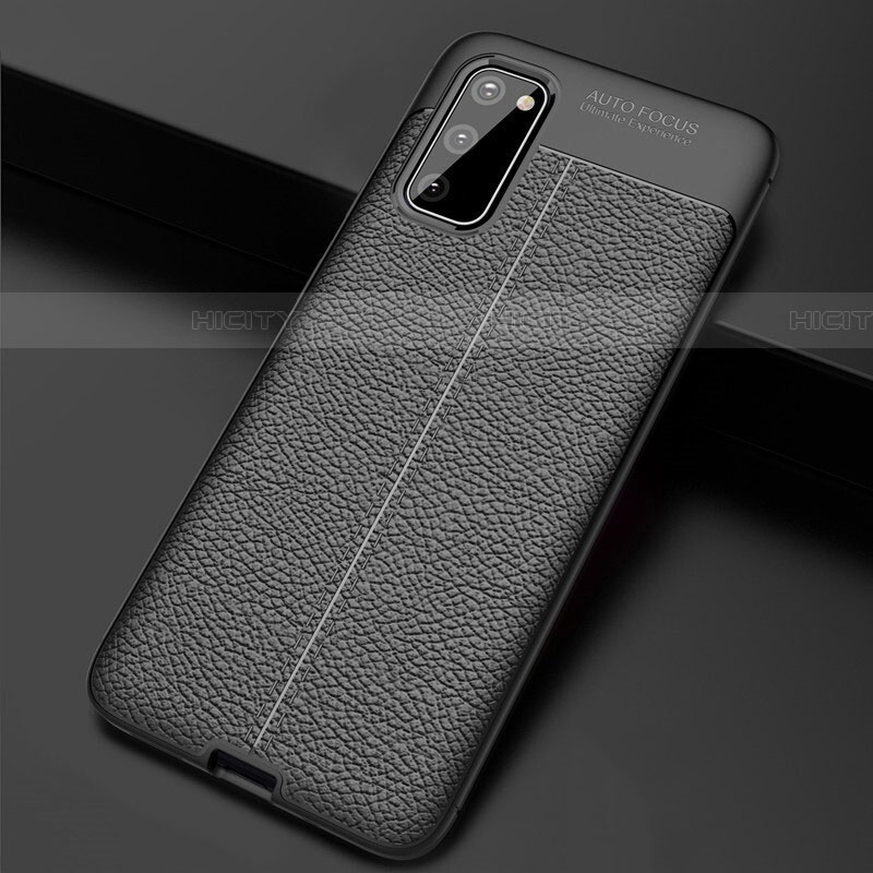 Funda Silicona Goma de Cuero Carcasa H05 para Samsung Galaxy S20 5G Negro