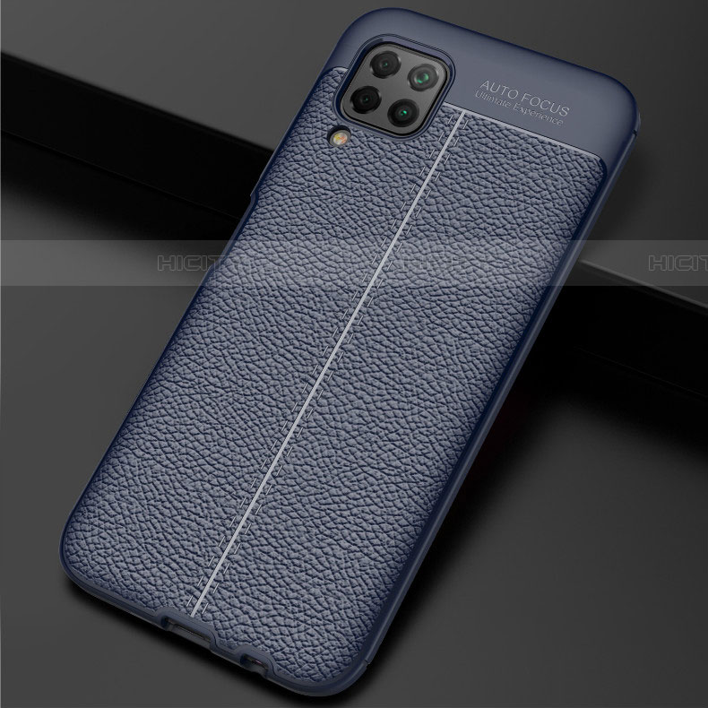 Funda Silicona Goma de Cuero Carcasa H06 para Huawei P40 Lite Azul