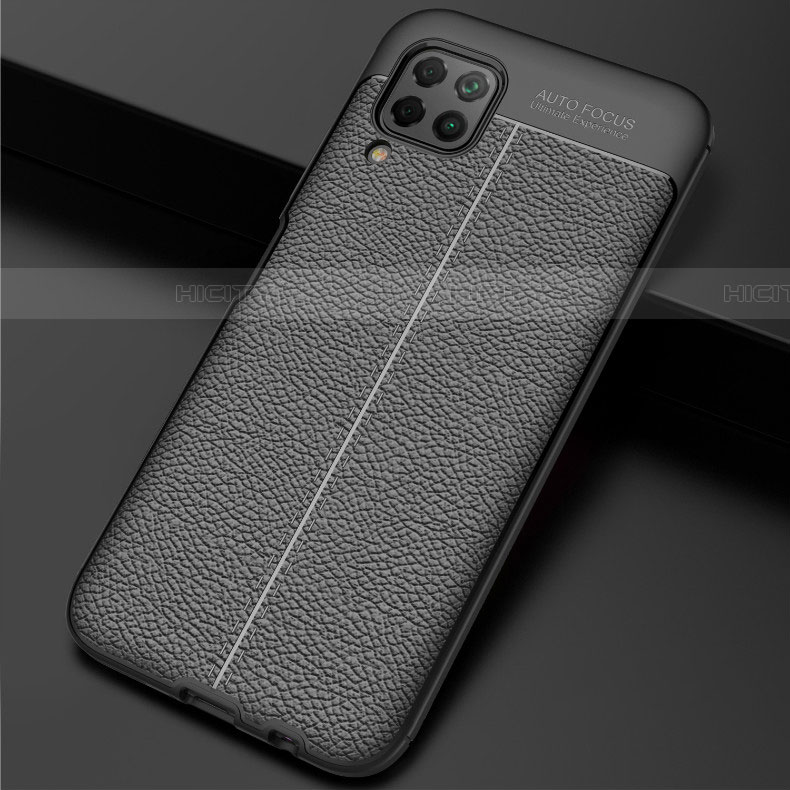 Funda Silicona Goma de Cuero Carcasa H06 para Huawei P40 Lite Negro