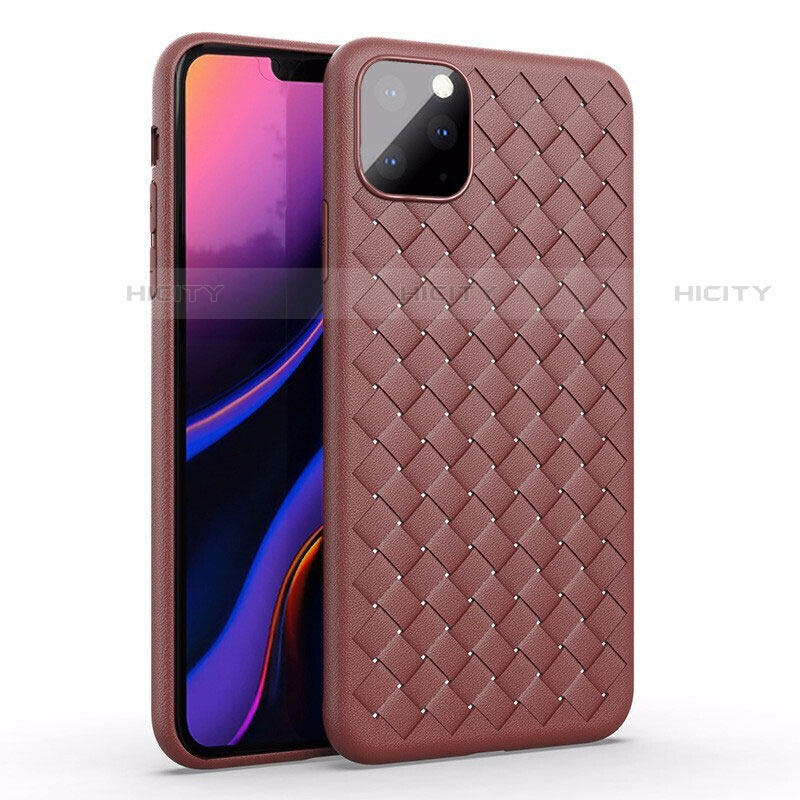 Funda Silicona Goma de Cuero Carcasa para Apple iPhone 11 Pro Max Marron