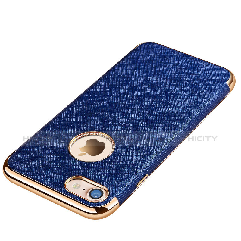 Funda Silicona Goma de Cuero Carcasa para Apple iPhone 8 Azul