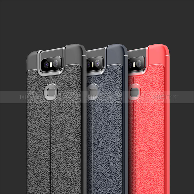 Funda Silicona Goma de Cuero Carcasa para Asus Zenfone 6 ZS630KL