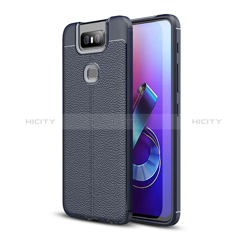 Funda Silicona Goma de Cuero Carcasa para Asus Zenfone 6 ZS630KL