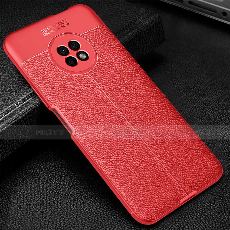 Funda Silicona Goma de Cuero Carcasa para Huawei Enjoy 20 Plus 5G Rojo