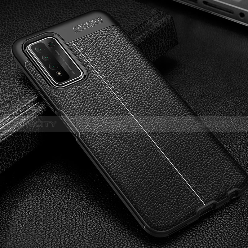 Funda Silicona Goma de Cuero Carcasa para Huawei Honor 10X Lite Negro