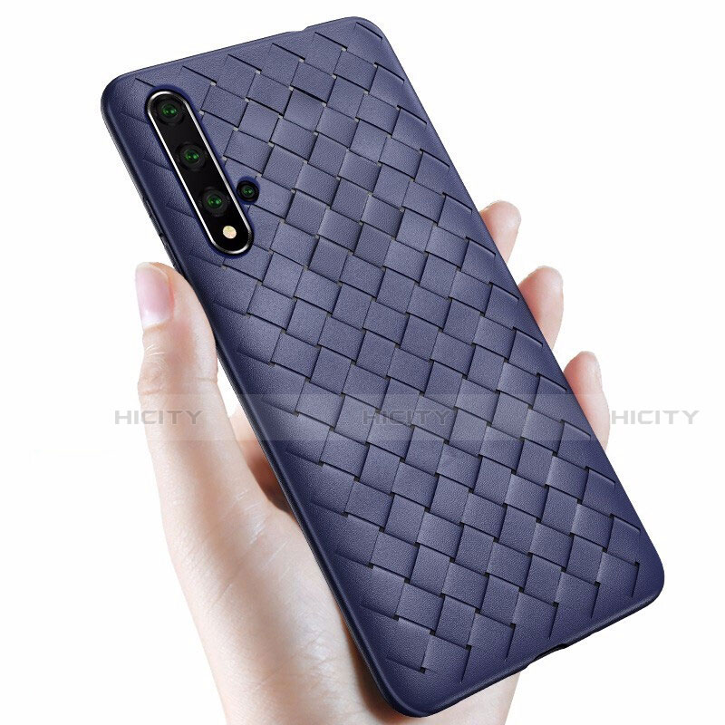 Funda Silicona Goma de Cuero Carcasa para Huawei Honor 20S Azul