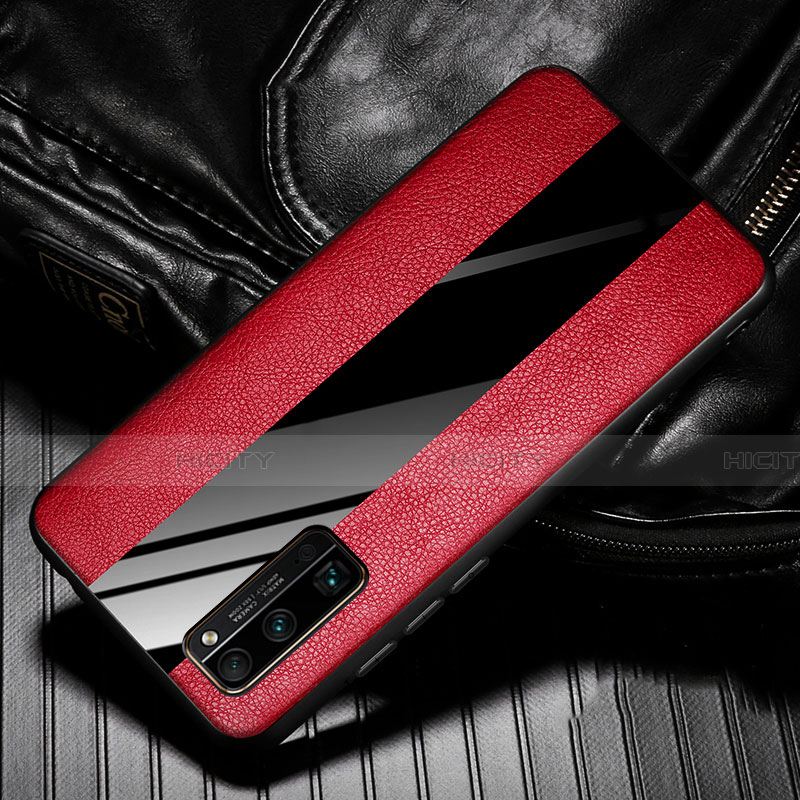 Funda Silicona Goma de Cuero Carcasa para Huawei Honor 30 Pro Rojo