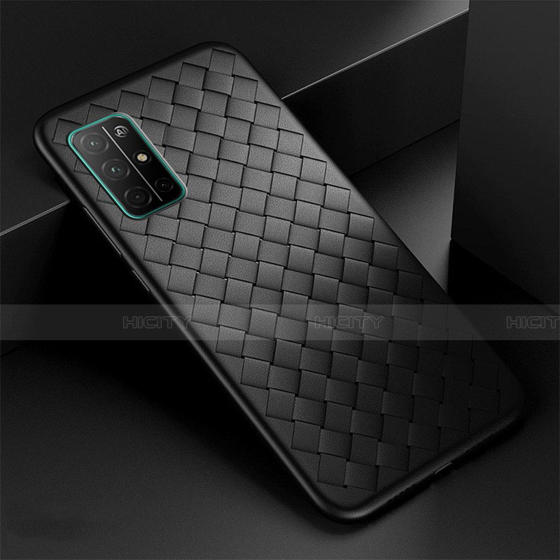 Funda Silicona Goma de Cuero Carcasa para Huawei Honor 30S Negro