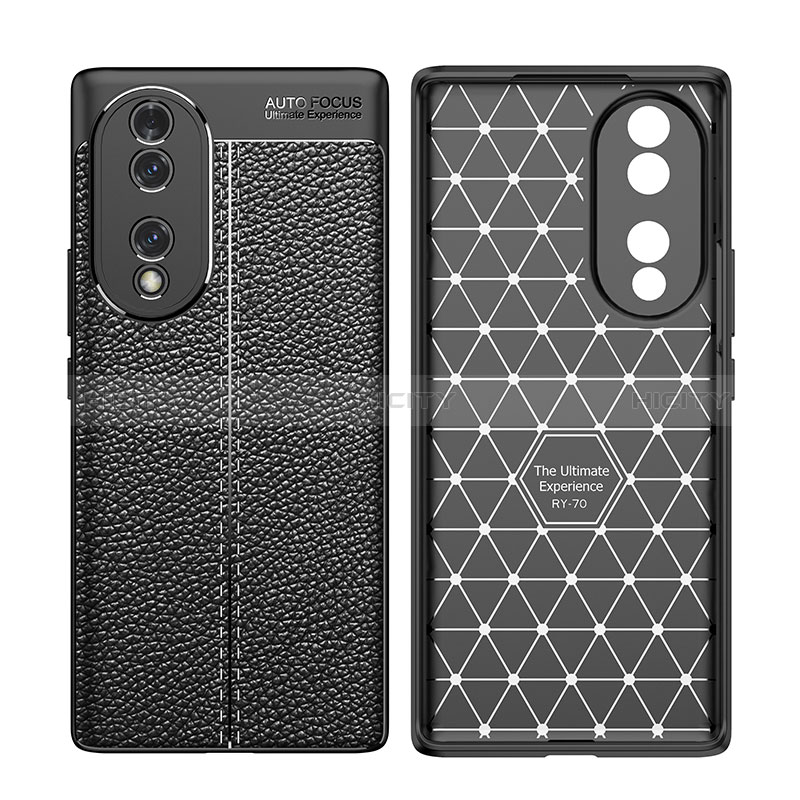 Funda Silicona Goma de Cuero Carcasa para Huawei Honor 70 5G