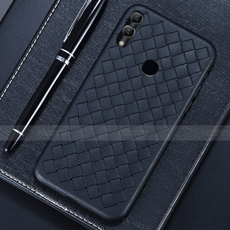 Funda Silicona Goma de Cuero Carcasa para Huawei Honor 8X Negro