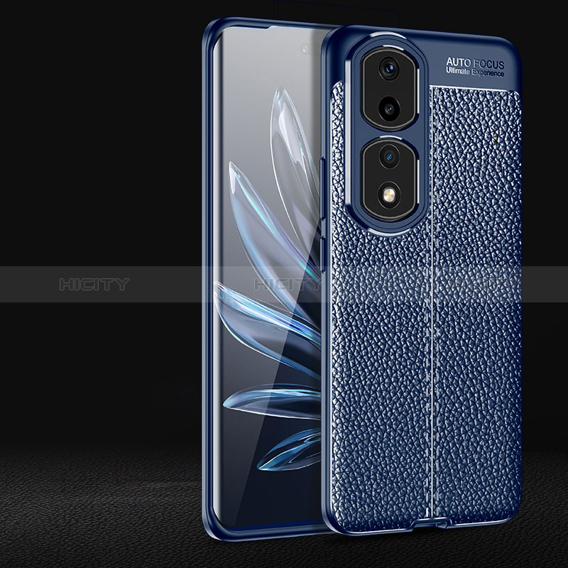 Funda Silicona Goma de Cuero Carcasa para Huawei Honor 90 Pro 5G Azul