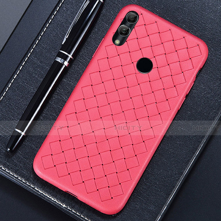 Funda Silicona Goma de Cuero Carcasa para Huawei Honor V10 Lite Rojo