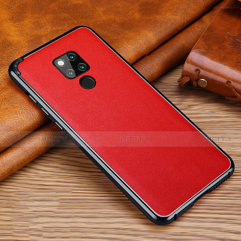 Funda Silicona Goma de Cuero Carcasa para Huawei Mate 20 X 5G Rojo