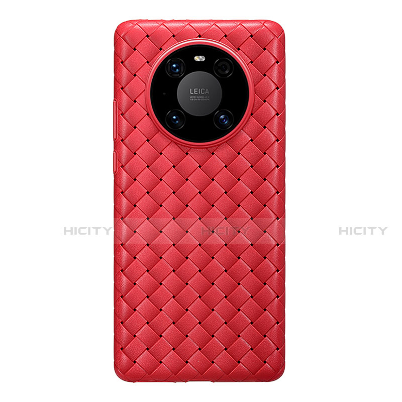 Funda Silicona Goma de Cuero Carcasa para Huawei Mate 40E 5G Rojo