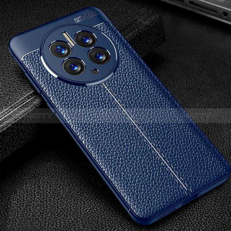 Funda Silicona Goma de Cuero Carcasa para Huawei Mate 50 Pro Azul