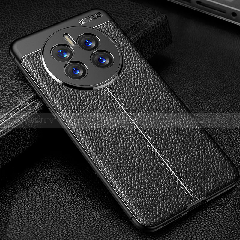 Funda Silicona Goma de Cuero Carcasa para Huawei Mate 50E Negro