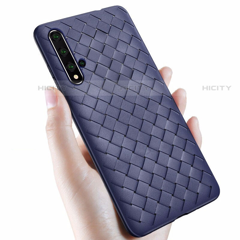 Funda Silicona Goma de Cuero Carcasa para Huawei Nova 5T Azul