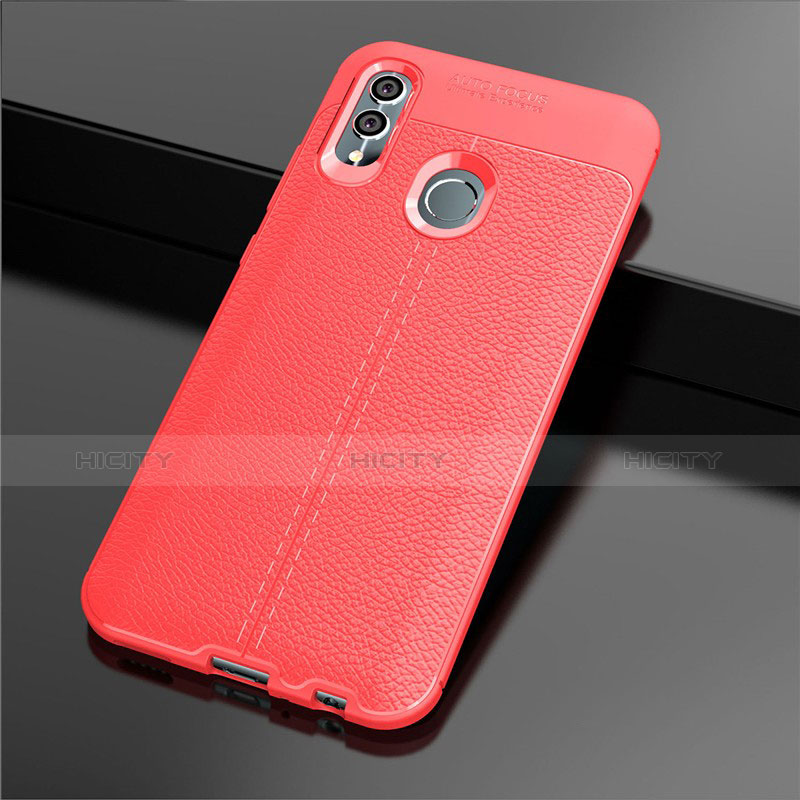 Funda Silicona Goma de Cuero Carcasa para Huawei P Smart (2019) Rojo