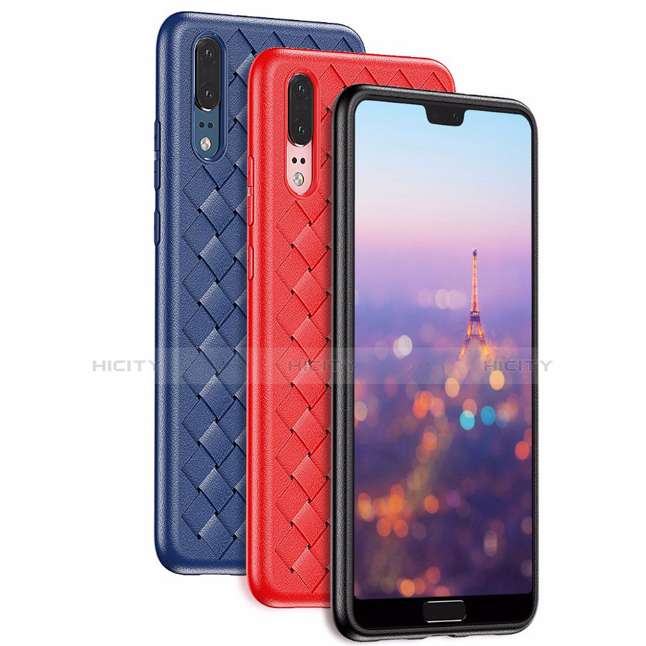 Funda Silicona Goma de Cuero Carcasa para Huawei P20