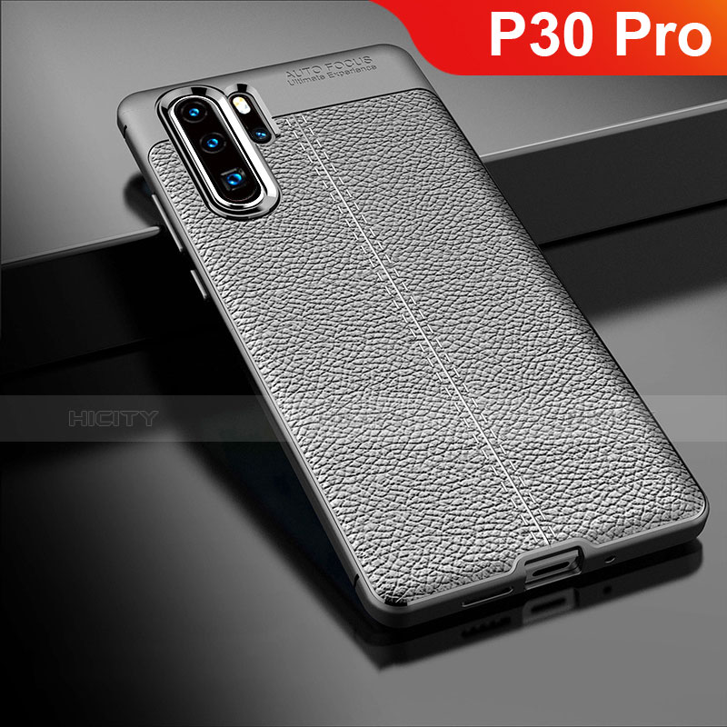 Funda Silicona Goma de Cuero Carcasa para Huawei P30 Pro New Edition Negro