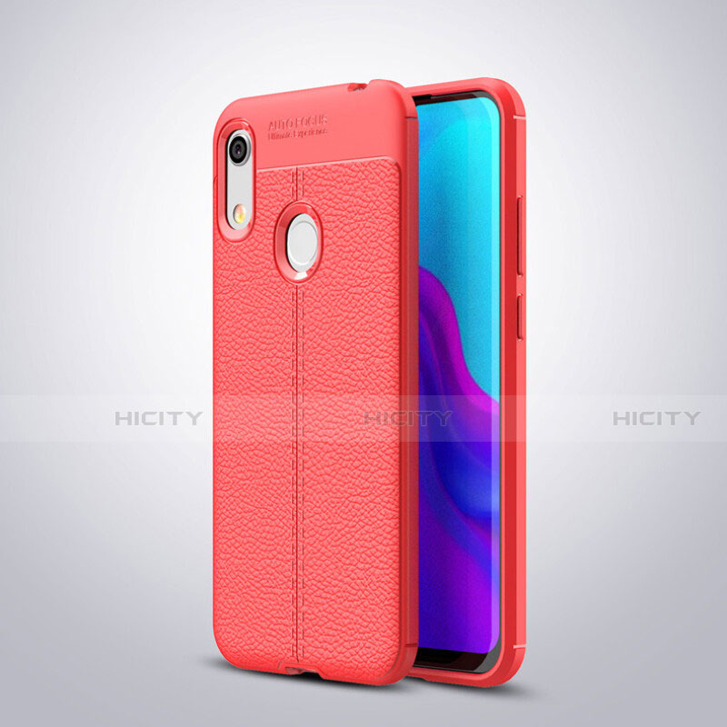 Funda Silicona Goma de Cuero Carcasa para Huawei Y6s Rojo