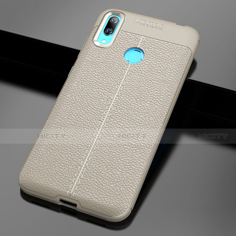 Funda Silicona Goma de Cuero Carcasa para Huawei Y7 Pro (2019) Oro