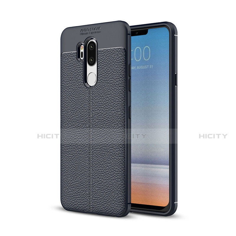 Funda Silicona Goma de Cuero Carcasa para LG G7 Azul