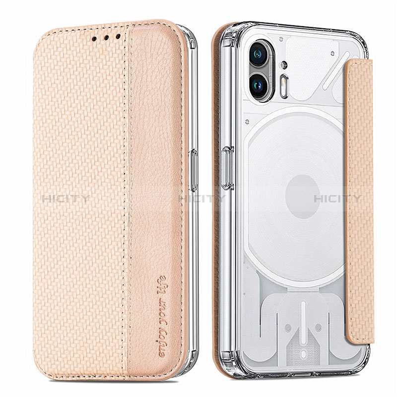 Funda Silicona Goma de Cuero Carcasa para Nothing Phone 2 Oro