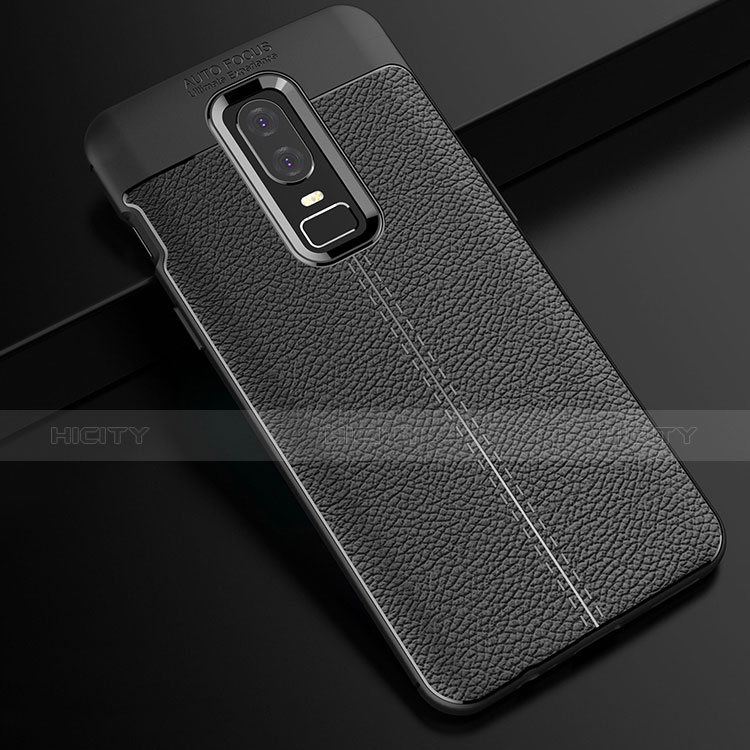 Funda Silicona Goma de Cuero Carcasa para OnePlus 6