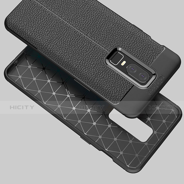 Funda Silicona Goma de Cuero Carcasa para OnePlus 6