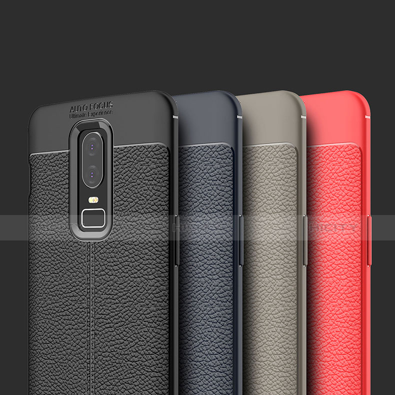 Funda Silicona Goma de Cuero Carcasa para OnePlus 6