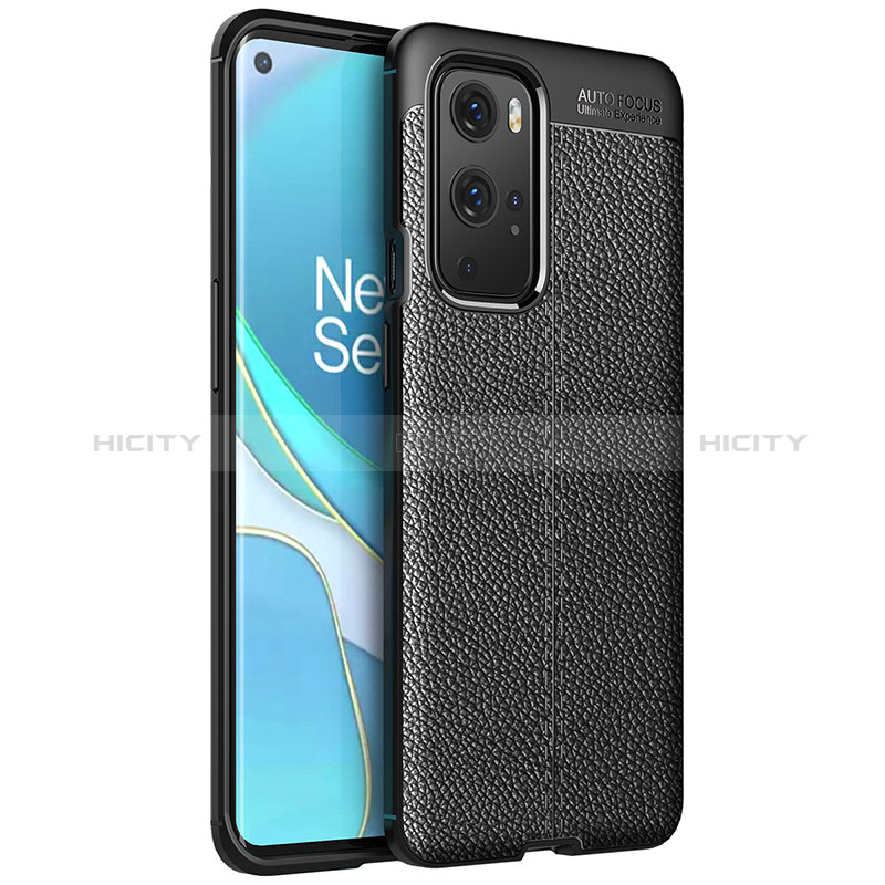 Funda Silicona Goma de Cuero Carcasa para OnePlus 9 Pro 5G Negro