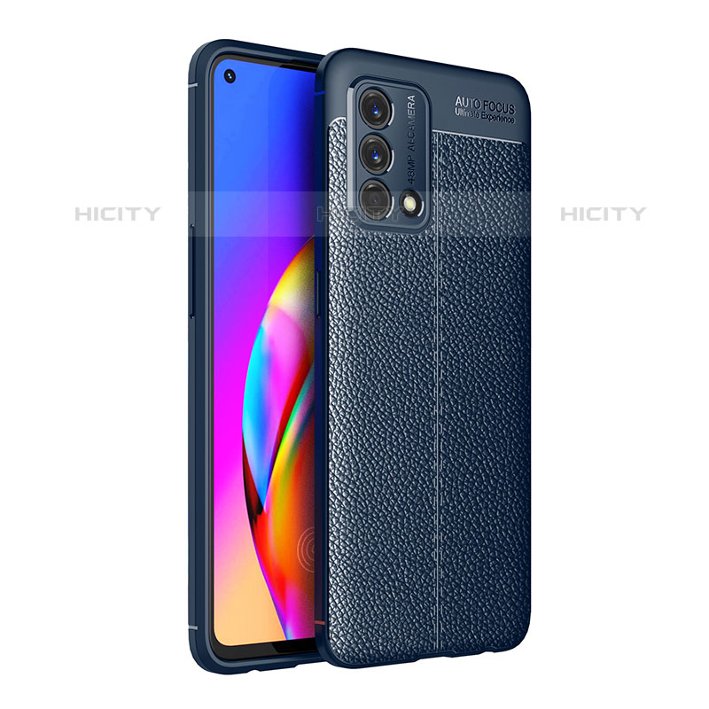 Funda Silicona Goma de Cuero Carcasa para Oppo A74 4G Azul