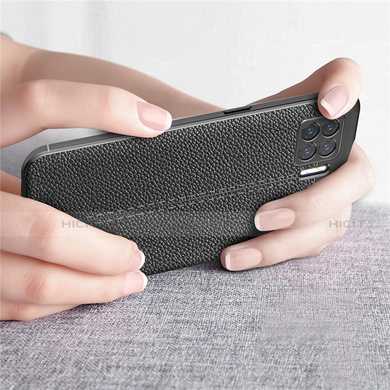 Funda Silicona Goma de Cuero Carcasa para Oppo F17