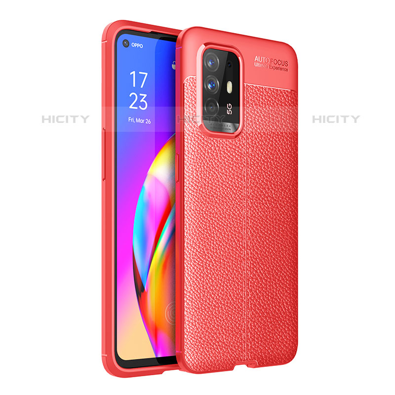 Funda Silicona Goma de Cuero Carcasa para Oppo F19 Pro+ Plus 5G Rojo