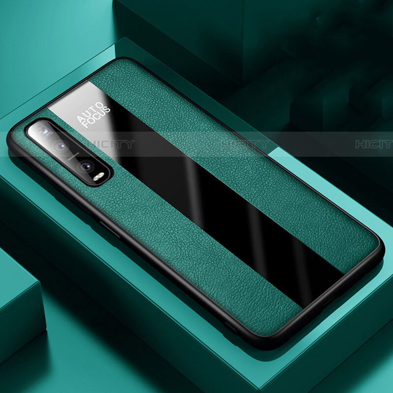 Funda Silicona Goma de Cuero Carcasa para Oppo Find X2 Pro Verde