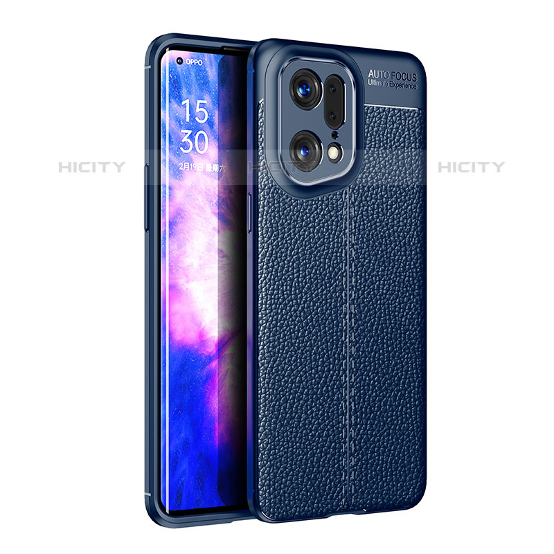 Funda Silicona Goma de Cuero Carcasa para Oppo Find X5 Pro 5G