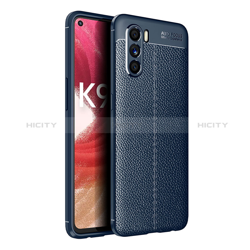 Funda Silicona Goma de Cuero Carcasa para Oppo K9 Pro 5G Azul